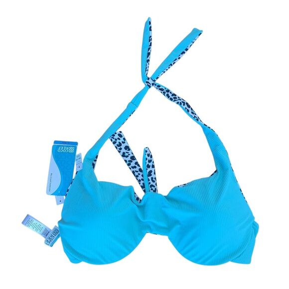 Coco Reef Verso Reversible Bra-Sized Twist-Front Bikini Top Womens Size 36D/38DD - Picture 9 of 10